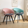 4Pcs Plastic Cushioned Chairs Accent Desk Chairs Home Restaurant Dining Chairs
