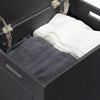 Black Wooded Laundry Storage Chest Bathroom Cabinet With Lid Laundry Basket New
