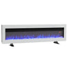 White 60'' Electric Fireplace LED Flames Inset Wall/Freestand Heater with Remote