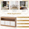 Multifunctional Display Cabinet Toy Storage Organizer w/2 Drawers-Natural