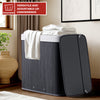 Smilesun 150L Bamboo Laundry Basket Lid Compartments Washing Bin Storage Hamper
