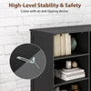 Bathroom Tall Cabinet Slim Freestanding Storage Organizer-Black