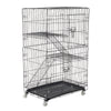 Large 3Tier Cat Cage Detachable Pet Cat Crates Villa Metal Wire Cat House w/Tray