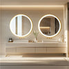 60/80CM Gold Aluminum Framed Led Bathroom Mirror Anti-fog Vanity Mirror Dimmable