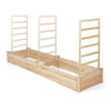 Rectangular Raised Garden Bed Fir Wood Planter Box w/2 Drainage Holes
