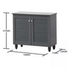 Shoe Rack Shoes Storage Cabinet Wooden Stand Copboard Unit Organiser 2 Doors