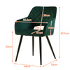Pair of Dining Chair Velvet Diamond Chairs with Metal Legs Black/Blue/Grey/Green