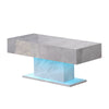 High gloss Coffee Table with RGB LED Lights Living Room Cocktail Sofa Table Grey