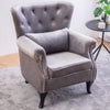 Retro Accent Chair Wingback Armchair Single Sofa Bolster for Living Room Bedroom