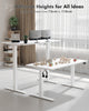 Electric Standing 180x80cm Height Adjustable Ergonomic Stand up Desk White