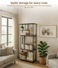 5-Tier Bookshelf Free Standing Wooden Tall Bookcase Collectables Display Storage