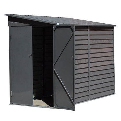 5ft x9ft Large Heavy Duty Metal Garden Shed Outdoor Bike Tool Storage with Shelf