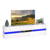 Modern 177cm White TV Unit TV Stand Cabinet High Gloss & Matt body RGB LED Light