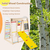 Indoor Activity Center Wooden Climber Playset with Climbing Rock-Colorful