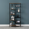 9 Tier Storage Bookshelf Mid Oak Style With Industrial Details 1700mmH x 790mmW