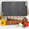 Cast Iron Griddle Tray Reversible Plate 18"x10" Grill Pan Tray BBQ Steak Camping