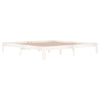 Homgoday Bed Frame White Solid Wood Pine 200x200 , Bedstead Platform Bed M7Q9