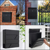Outdoor Wall Mounted Mailbox Lockable Steel Mail Letter Post Secure Box Postbox
