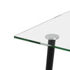 Rectangle Tempered Glass Top Dining Table 120cm Modern Kitchen Furniture Table