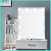 Vanity Dressing Table Set Makeup Desk Mirror & Stool Shelves 3 Color LED Lighted
