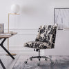 Task Chair Cow Print Velvet Plush Accent Office Chair Swivel Computer Desk Chair