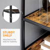 Industrial Ladder Shelf, 6 Tier Bookshelf, Display Rack for Living Room Brown