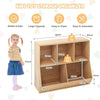 5-Cubby Kids Toy Storage Organizer Wooden Children Bookcase Bookshelf Cabinet