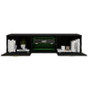 Modern High Gloss 2 Door TV Stand Unit Cabinet Entertainment Lowboard LED Light