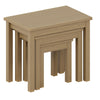 Set of 3 Nest of Tables Nesting Coffee Side End Wooden Nest Furniture Oak Veneer
