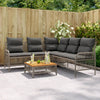 Swpsd Rattan Garden Sofa Set with Cushions 2 Pcs Patio Furniture Seating T5C3
