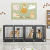 XXXL Large Dog Crate Raised Pet Dog Cage Kennel Double Door Tray Divider Playpen
