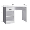 100cm Modern Computer Desk Study Writing Table PC Laptop Desk with Drawer Shelf