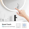Bathroom Mirror Round LED Illuminated Lights with Demister Touch Switch Heilmetz