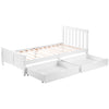 4ft6 3ft White Solid Pine Wooden Bed Frame with 2 Drawers Storage Single Double