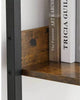 Ladder Shelf 5-Tier Narrow Shelf Bookshelf Rustic Brown and Black LLS109B01