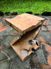 Teak Root Side Table - Z Shaped Twist Stool 40cm - Indoor & Outdoor