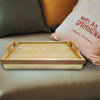 Wooden Plain Breakfast, Food, Laptop Table Lap Tray Cushion Bean Bag with Handle