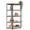 5-Layer Shelves 4 pcs Anthracite Steel&Engineered Wood Z9F5