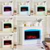34 Inch Electric Fireplace 7 Color LED Light Surround Suite Fire Heater + Remote