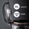 MasterPro Multi Cooker Pressure 6L 12-in-1 Electric 1500W Air Fryer Grill Bake