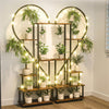 2X Plant Stand Half Heart Shaped Multiple Planter Rack Flower Display Home Decor