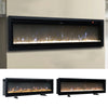 60" Recessed Wall-Mount LED Fireplace Insert Electric Fire Free Standing Heaters