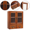 Vintage Small Wooden Wall Cabinet Desktop Storage Display Drawer Shelf Cupboard