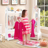 Jewelry Armoire Cabinet Full Length Dressing Mirror w/ Drawers-White