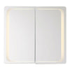 LED Bathroom Mirror Cabinet W Shaver Socket Illuminated Bluetooth Aluminum Frame
