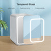 8L Mini Fridge with LED Mirror Portable Cooler Warmer Table Top Bedroom Makeup