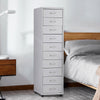 3-10 Drawers Metal Office Filing Cabinet Drawer Unit on Castors Cupboard Wheeled