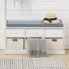 Shoe Storage Bench Cabinet Shoes Rack Drawers Basket Cushioned Hallway Organiser