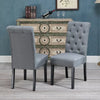 1/2/4/6 Dining Chairs Armchair High Back Linen/Velvet Upholstered Wood Legs Home