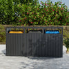 OUTDOOR WHEELIE BIN STORAGE DOUBLE AND TRIPLE SHED METAL DUSTBIN RUBBISH SCREEN
